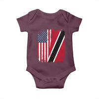 USA Trinidad and Tobago Baby Onesie Retro Vintage American Trini Pride Flag