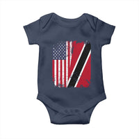 USA Trinidad and Tobago Baby Onesie Retro Vintage American Trini Pride Flag