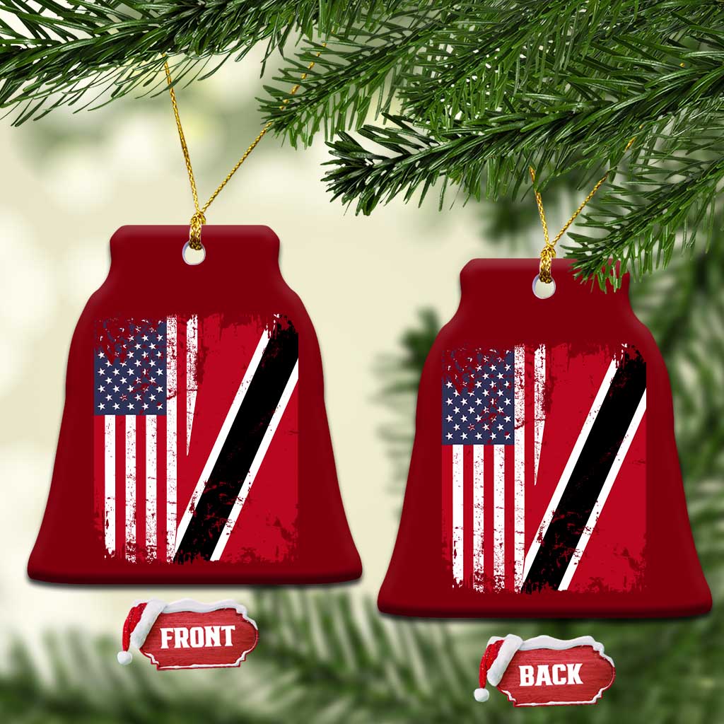 USA Trinidad and Tobago Ceramic Ornament Retro Vintage American Trini Pride Flag