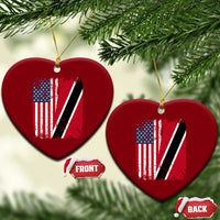 USA Trinidad and Tobago Ceramic Ornament Retro Vintage American Trini Pride Flag
