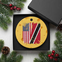 USA Trinidad and Tobago Ceramic Ornament Retro Vintage American Trini Pride Flag