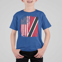 USA Trinidad and Tobago T Shirt For Kid Retro Vintage American Trini Pride Flag