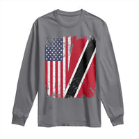 USA Trinidad and Tobago Long Sleeve Shirt Retro Vintage American Trini Pride Flag