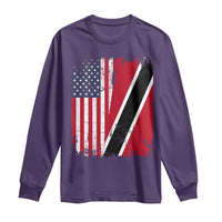 USA Trinidad and Tobago Long Sleeve Shirt Retro Vintage American Trini Pride Flag