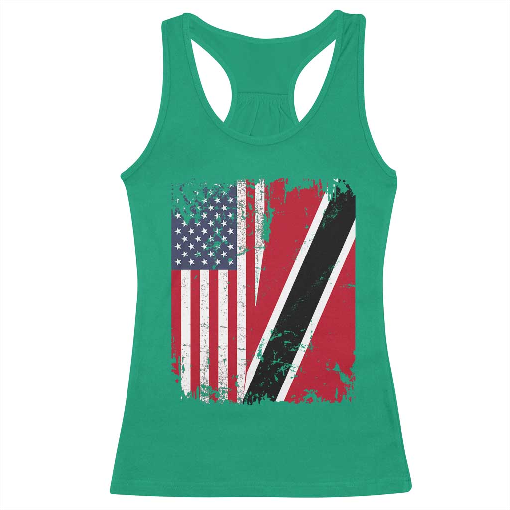 USA Trinidad and Tobago Racerback Tank Top Retro Vintage American Trini Pride Flag
