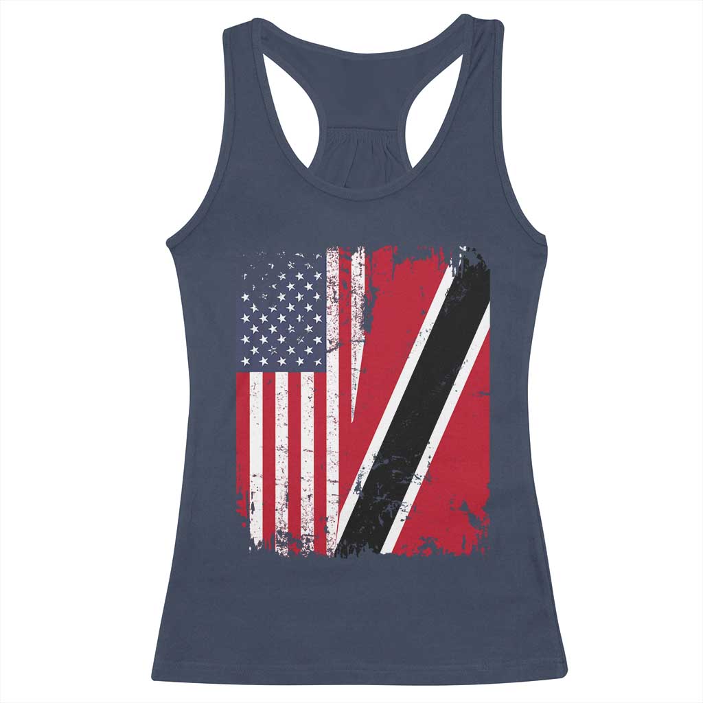 USA Trinidad and Tobago Racerback Tank Top Retro Vintage American Trini Pride Flag