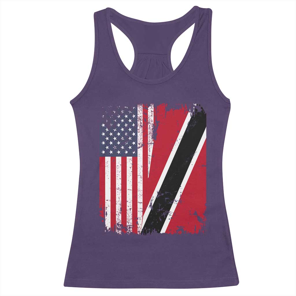USA Trinidad and Tobago Racerback Tank Top Retro Vintage American Trini Pride Flag