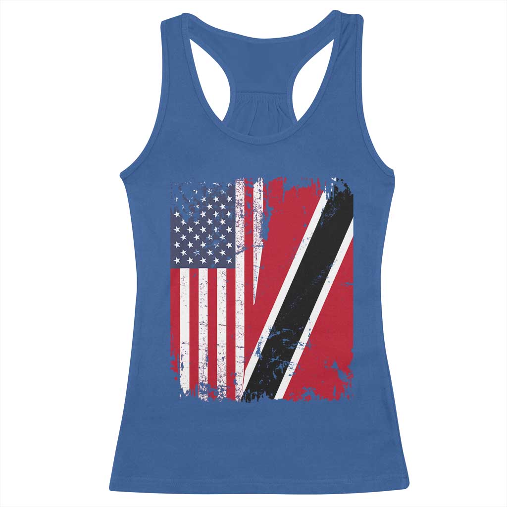 USA Trinidad and Tobago Racerback Tank Top Retro Vintage American Trini Pride Flag