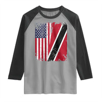 USA Trinidad and Tobago Raglan Shirt Retro Vintage American Trini Pride Flag