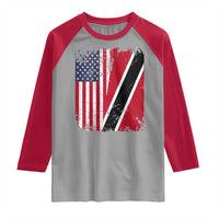 USA Trinidad and Tobago Raglan Shirt Retro Vintage American Trini Pride Flag