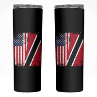 USA Trinidad and Tobago Skinny Tumbler Retro Vintage American Trini Pride Flag