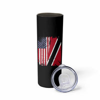 USA Trinidad and Tobago Skinny Tumbler Retro Vintage American Trini Pride Flag