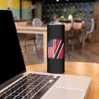 USA Trinidad and Tobago Skinny Tumbler Retro Vintage American Trini Pride Flag