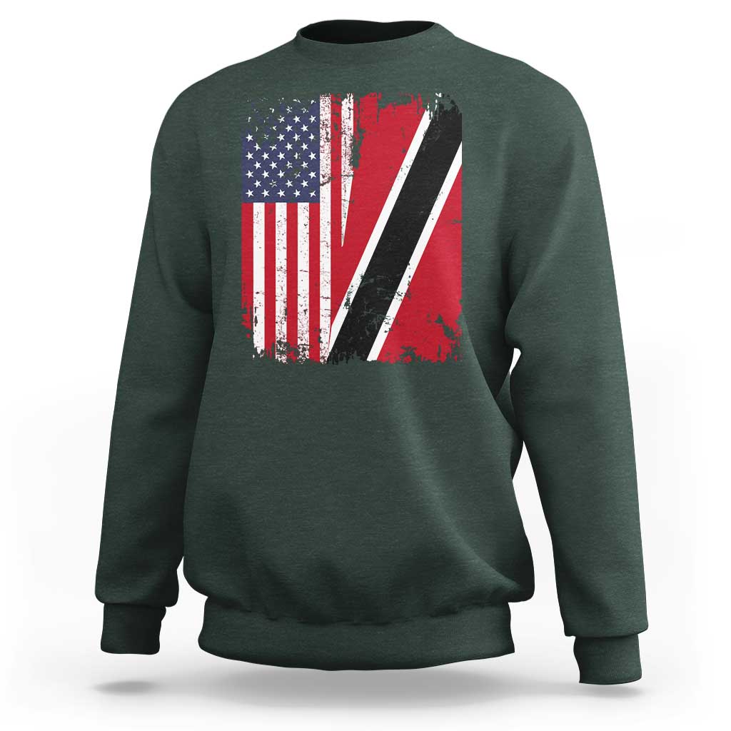 USA Trinidad and Tobago Sweatshirt Retro Vintage American Trini Pride Flag