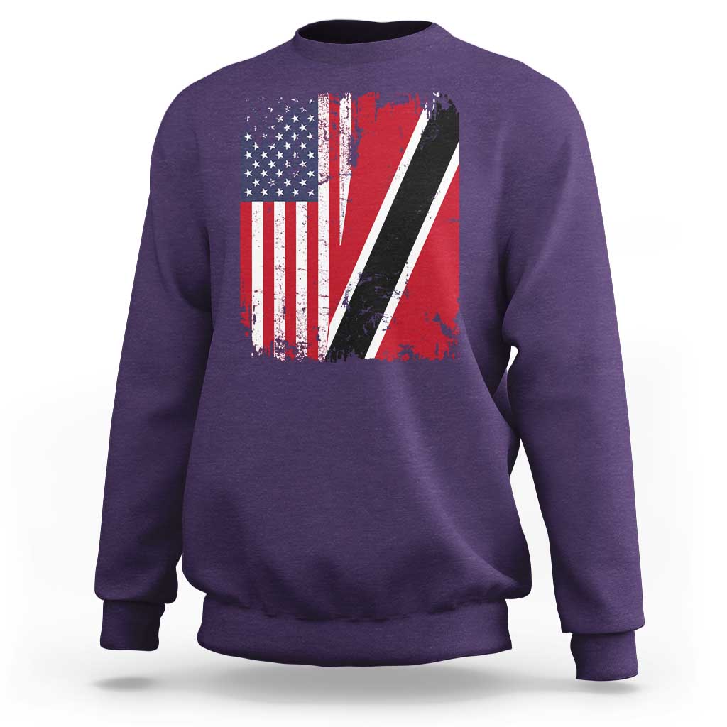 USA Trinidad and Tobago Sweatshirt Retro Vintage American Trini Pride Flag