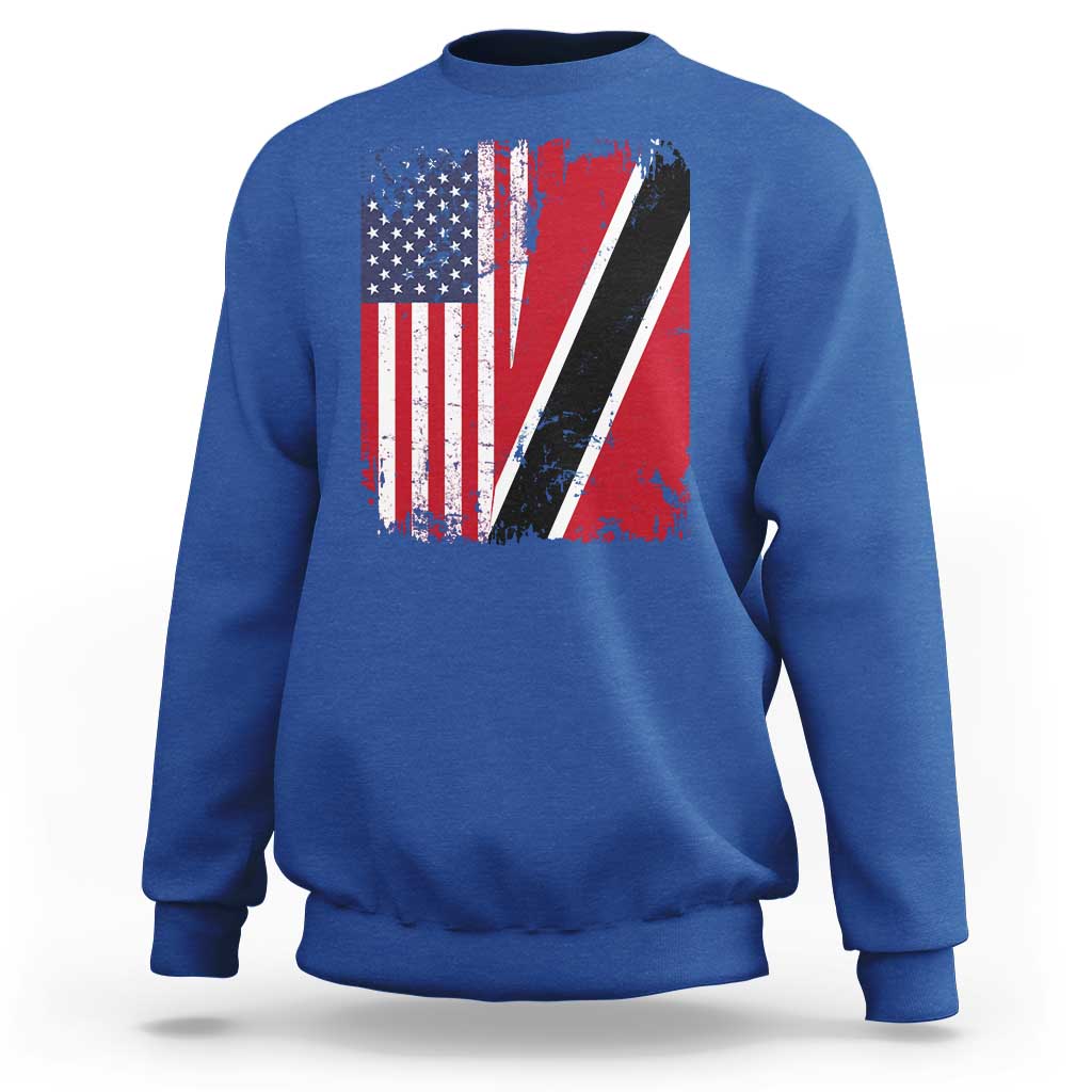 USA Trinidad and Tobago Sweatshirt Retro Vintage American Trini Pride Flag