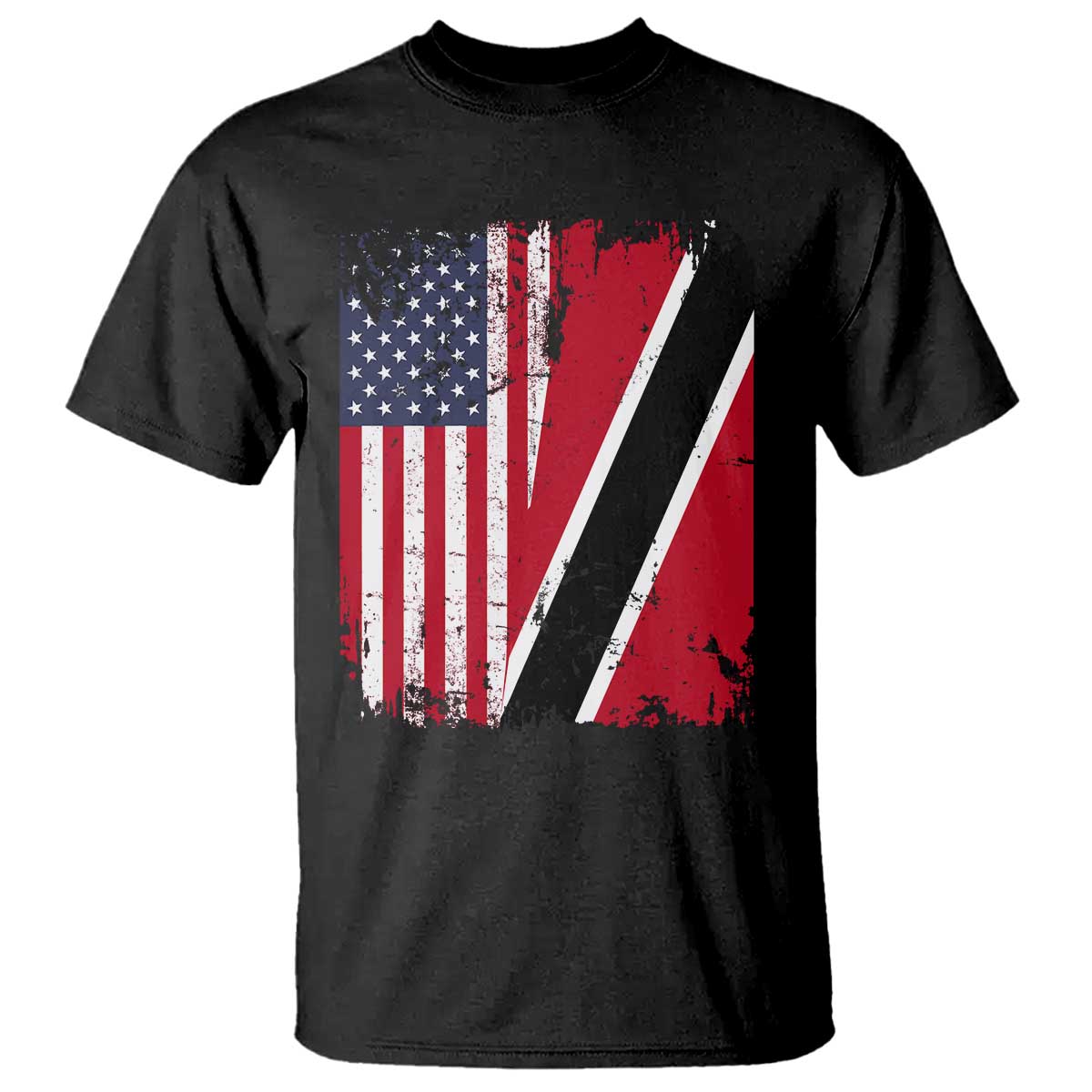 USA Trinidad and Tobago T Shirt Retro Vintage American Trini Pride Flag