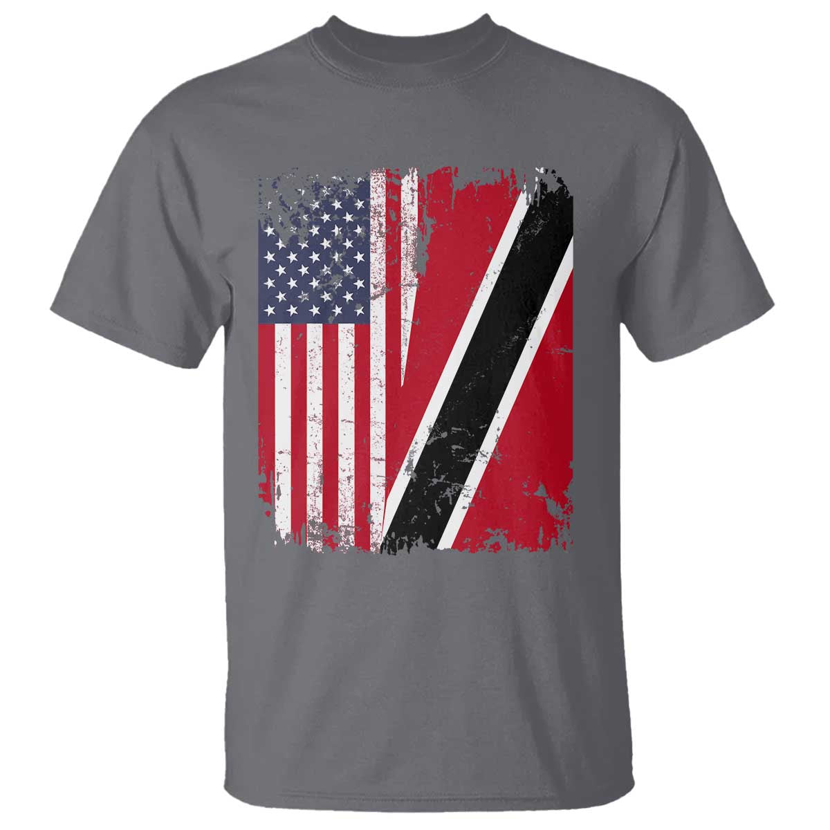USA Trinidad and Tobago T Shirt Retro Vintage American Trini Pride Flag