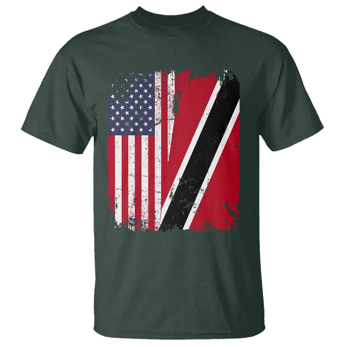 USA Trinidad and Tobago T Shirt Retro Vintage American Trini Pride Flag