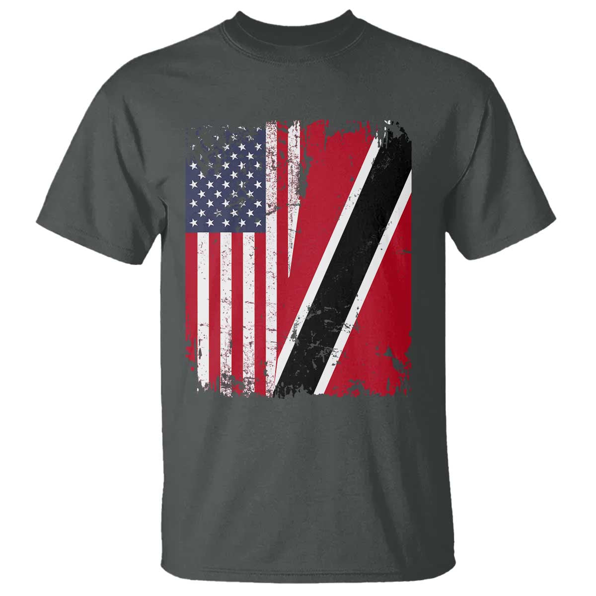 USA Trinidad and Tobago T Shirt Retro Vintage American Trini Pride Flag
