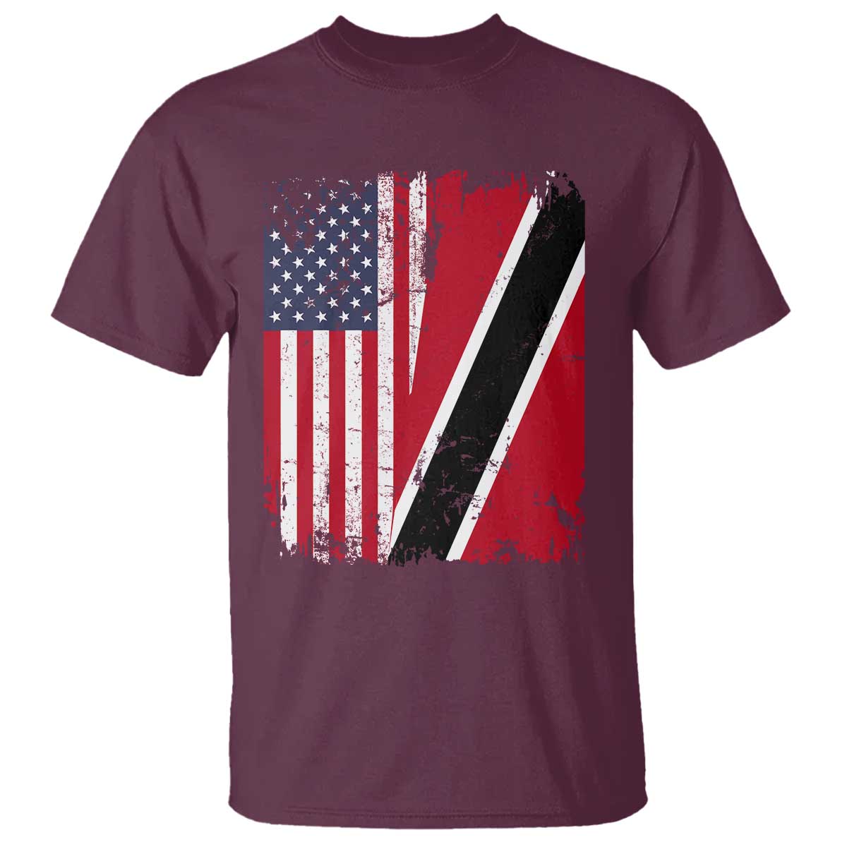 USA Trinidad and Tobago T Shirt Retro Vintage American Trini Pride Flag