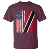 USA Trinidad and Tobago T Shirt Retro Vintage American Trini Pride Flag