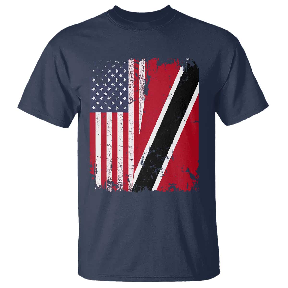 USA Trinidad and Tobago T Shirt Retro Vintage American Trini Pride Flag