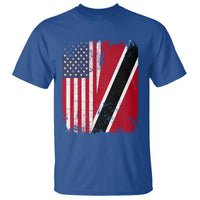 USA Trinidad and Tobago T Shirt Retro Vintage American Trini Pride Flag