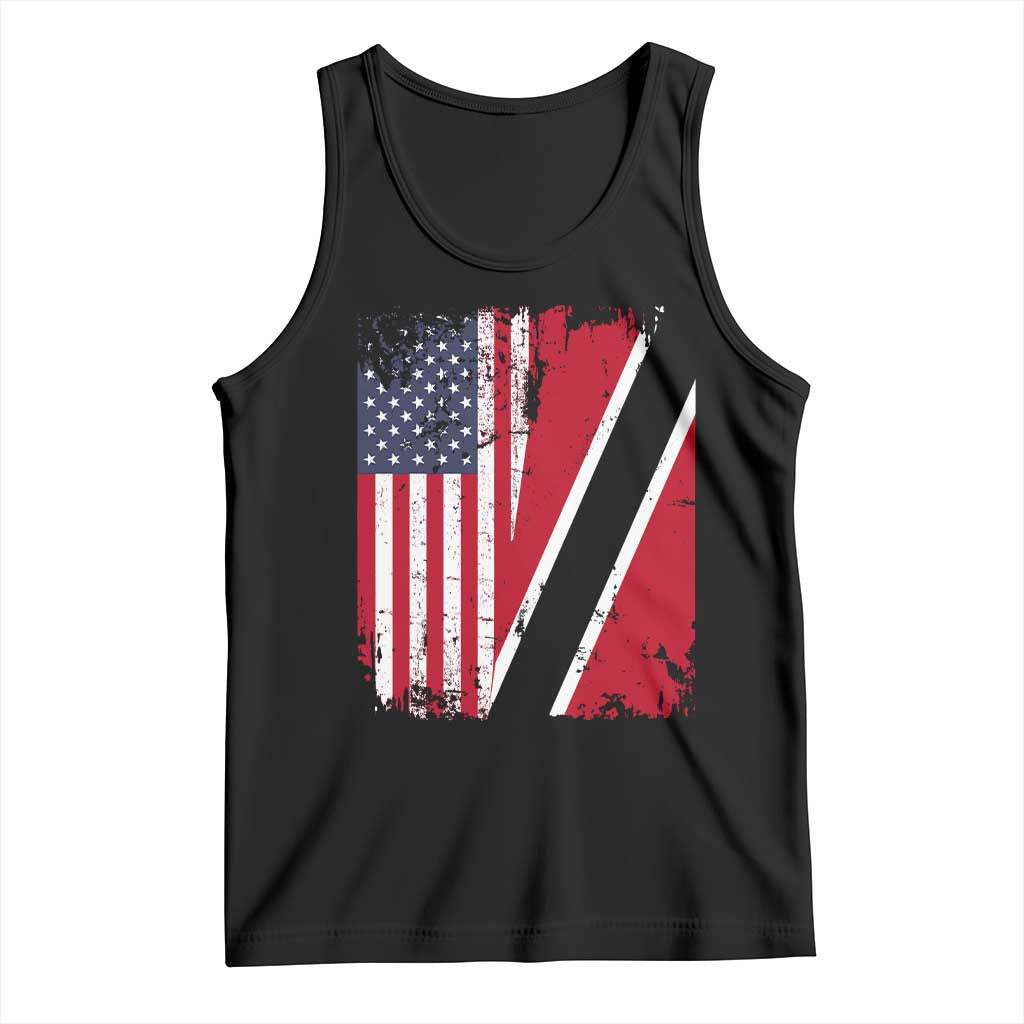 USA Trinidad and Tobago Tank Top Retro Vintage American Trini Pride Flag