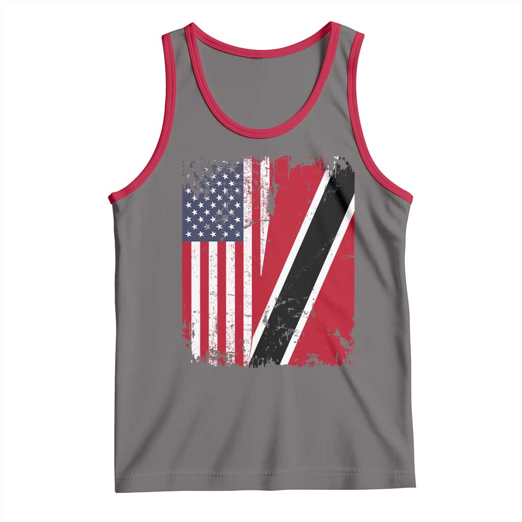 USA Trinidad and Tobago Tank Top Retro Vintage American Trini Pride Flag