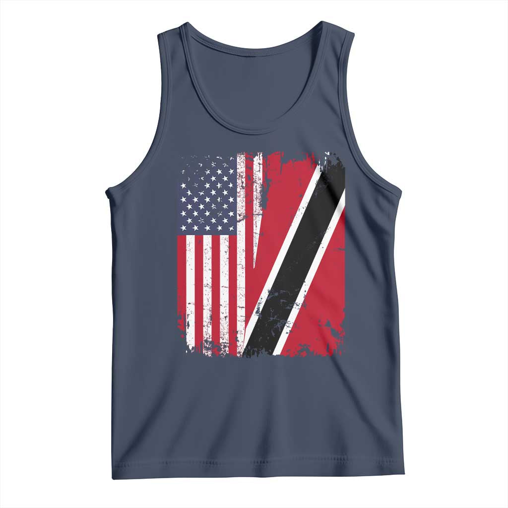 USA Trinidad and Tobago Tank Top Retro Vintage American Trini Pride Flag
