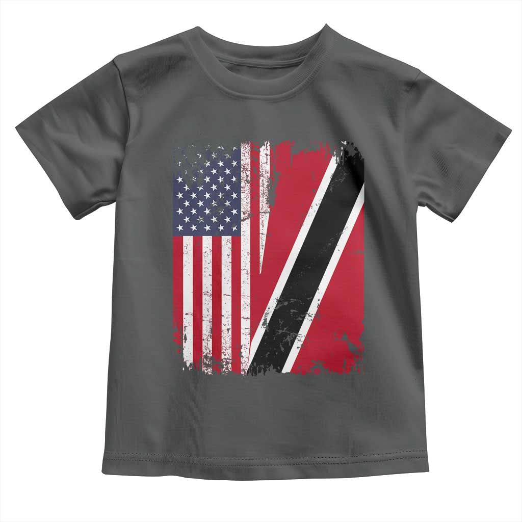 USA Trinidad and Tobago Toddler T Shirt Retro Vintage American Trini Pride Flag