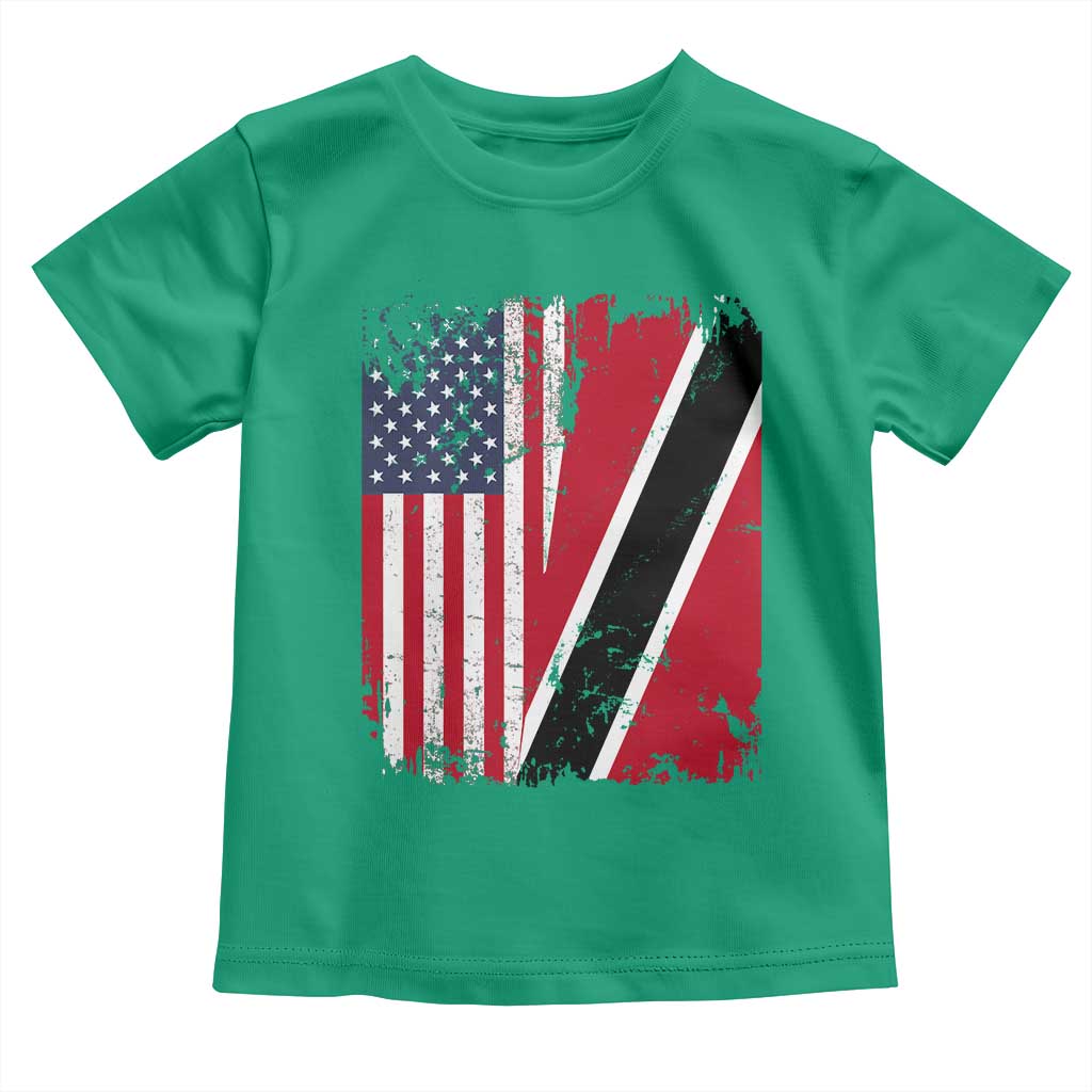 USA Trinidad and Tobago Toddler T Shirt Retro Vintage American Trini Pride Flag