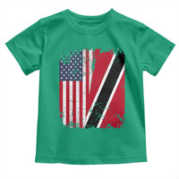 USA Trinidad and Tobago Toddler T Shirt Retro Vintage American Trini Pride Flag