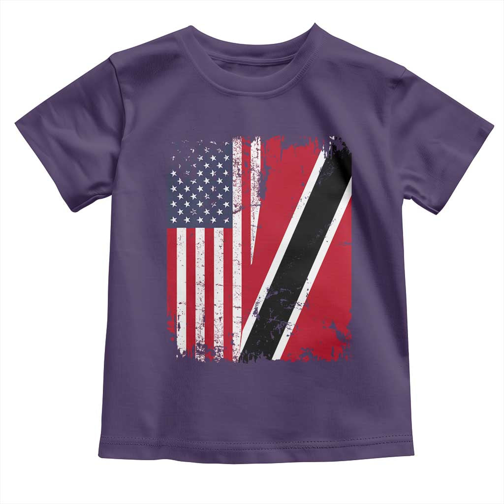 USA Trinidad and Tobago Toddler T Shirt Retro Vintage American Trini Pride Flag