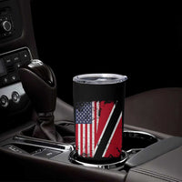 USA Trinidad and Tobago Tumbler Cup Retro Vintage American Trini Pride Flag