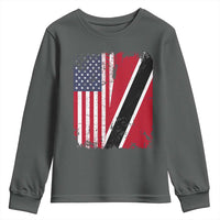 USA Trinidad and Tobago Youth Sweatshirt Retro Vintage American Trini Pride Flag