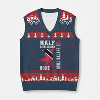 Half Trinidadian V-Neck Knit Sweater Vest Is Better Than None Trini Pride