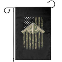 Retro Camo B2 Spirit Garden Flag B-2 Bomber Stealth Aircraft Camouflage US Flag Patriotic - Wonder Print Shop