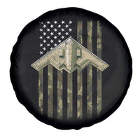 Retro Camo B2 Spirit Spare Tire Cover B-2 Bomber Stealth Aircraft Camouflage US Flag Patriotic - Wonder Print Shop