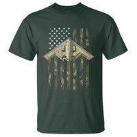 Retro Camo B2 Spirit T Shirt B-2 Bomber Stealth Aircraft Camouflage US Flag Patriotic - Wonder Print Shop
