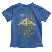 Retro Camo B2 Spirit Toddler T Shirt B-2 Bomber Stealth Aircraft Camouflage US Flag Patriotic - Wonder Print Shop