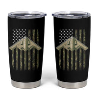 Retro Camo B2 Spirit Tumbler Cup B-2 Bomber Stealth Aircraft Camouflage US Flag Patriotic - Wonder Print Shop