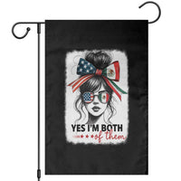 American Mexican Roots Garden Flag Messy Bun Mexico America Half American Flag - Wonder Print Shop