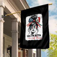 American Mexican Roots Garden Flag Messy Bun Mexico America Half American Flag - Wonder Print Shop