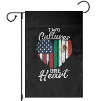 Mexican Roots Garden Flag Mexican American Flag Two Cultures One Heart - Wonder Print Shop