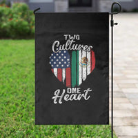 Mexican Roots Garden Flag Mexican American Flag Two Cultures One Heart - Wonder Print Shop