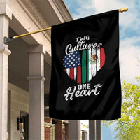 Mexican Roots Garden Flag Mexican American Flag Two Cultures One Heart - Wonder Print Shop