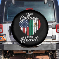 Mexican Roots Spare Tire Cover Mexican American Flag Two Cultures One Heart - Wonder Print Shop