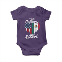 Mexican Roots Baby Onesie Mexican American Flag Two Cultures One Heart - Wonder Print Shop
